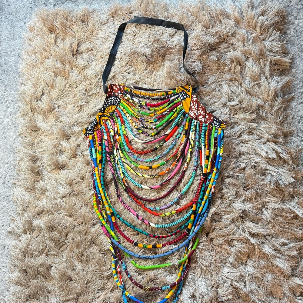 Multicolor Beaded Statement Necklace